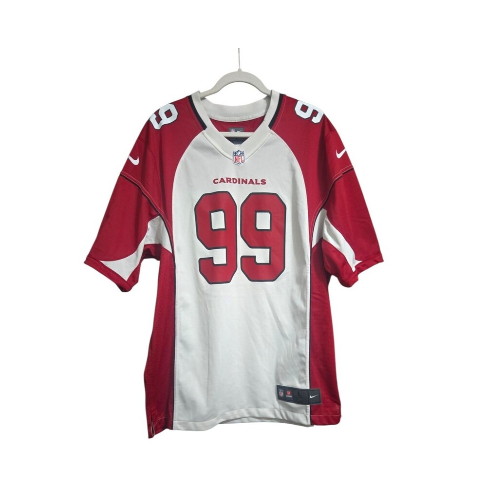 Nike NFL Arizona Cardinals J.J. Watt White On Field Game Jersey Men's Size Large